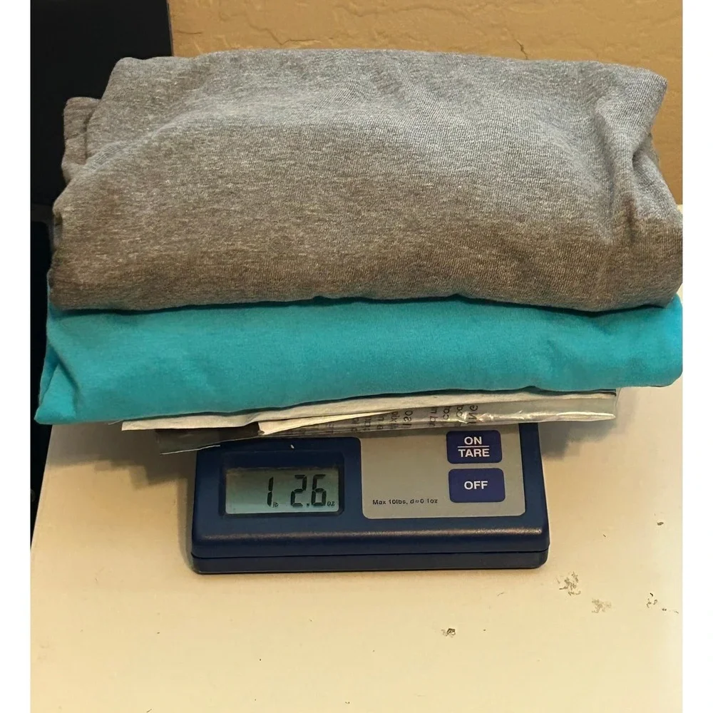 NWT Woman Within 2X T-Shirt Bundle Turquoise Blue Heather Gray Boatneck Tops - Picture 8 of 8